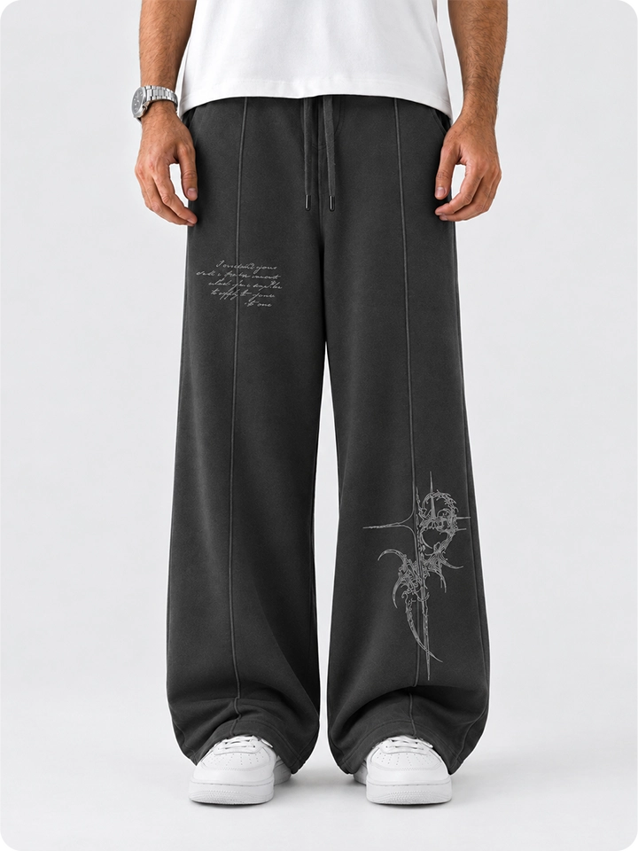 Grey Printed Trouser