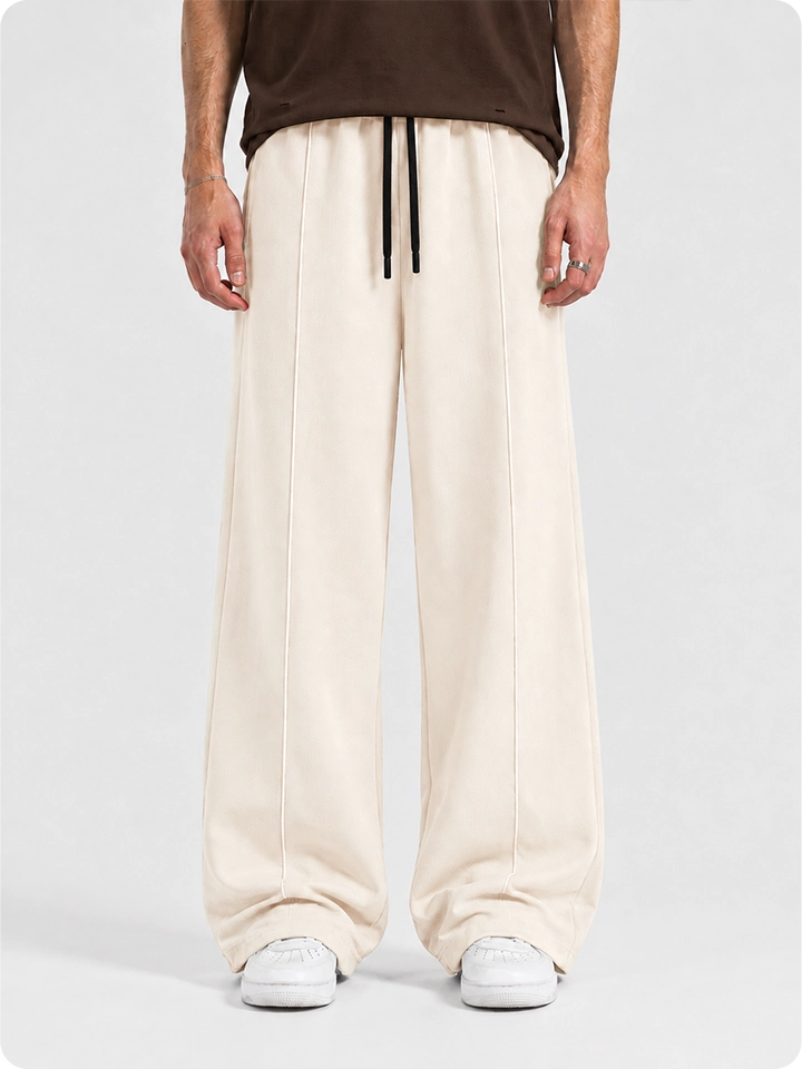 Cream Plain Trouser