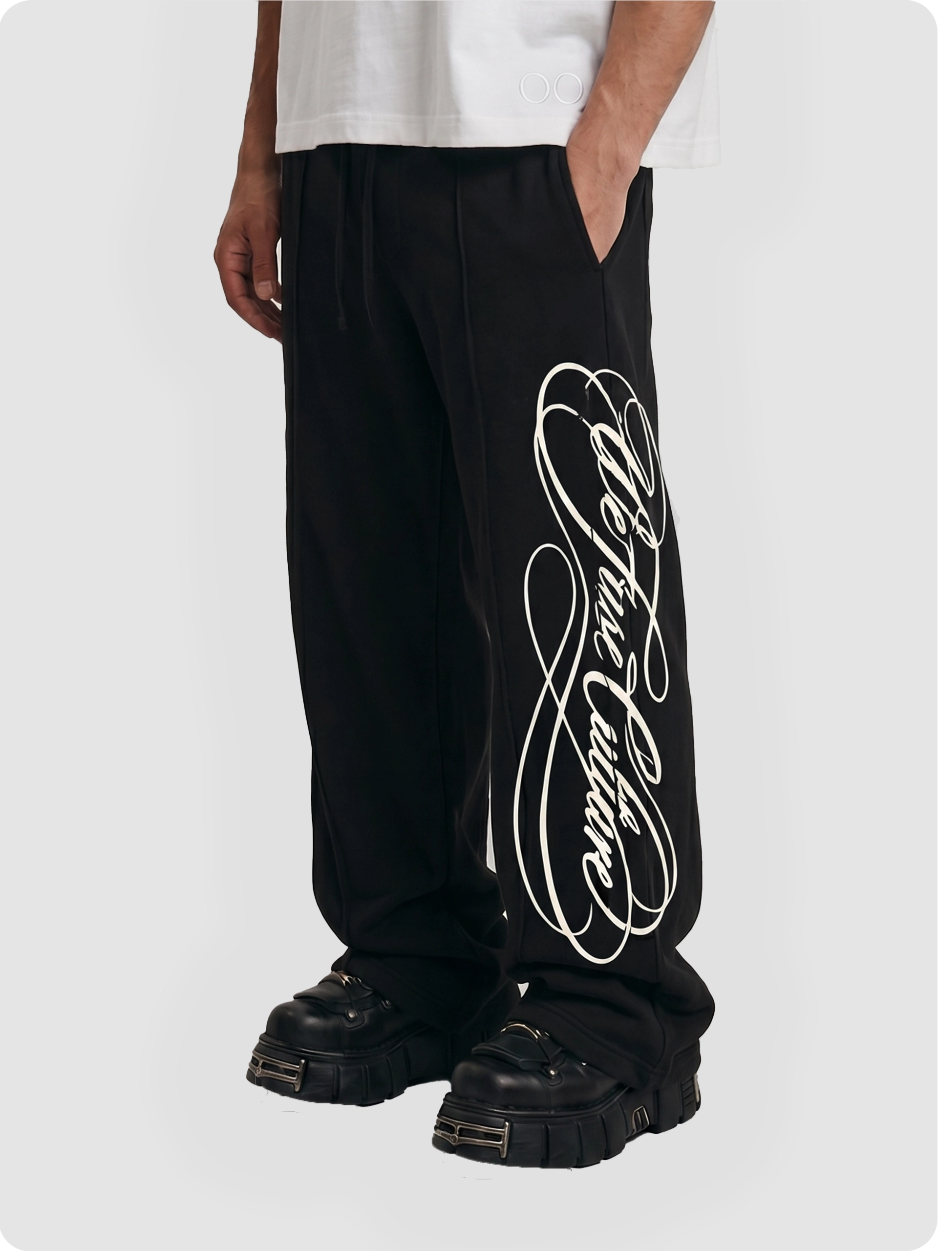 Black Printer Trouser