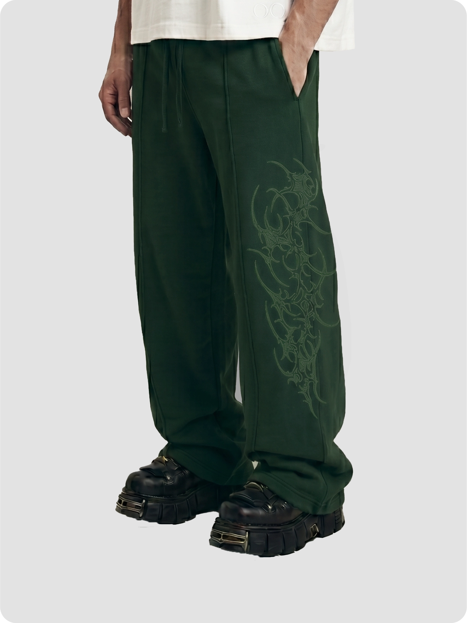Green Printed Trouser
